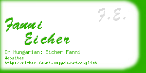 fanni eicher business card